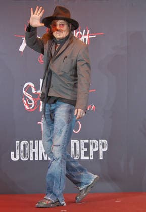 Actor Johnny Depp attends a press conference for his art exhibition A Bunch of Stuff -Tokyo at NEWoMan Takanawa in Tokyo, Japan on November 27, 2025.  aflo_312108095