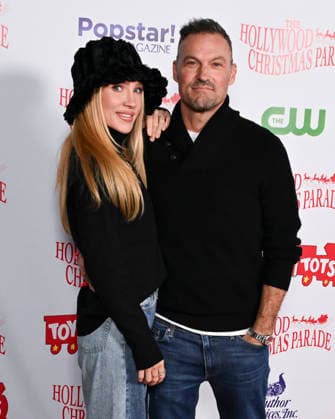 November 30, 2025, Hollywood, California, USA: DWTS Australian ballroom dancer SHARNA BURGESS and American actor, producer, and former rapper BRIAN AUSTIN GREEN attend the 93rd Annual Hollywood Christmas Parade: Hollywood RED CARPET. Hollywood USA - ZUMAb173 20251130_aap_b173_009 Copyright: xBillyxBennightx