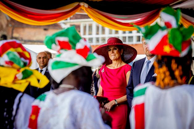 01-12-2025 Enslaved King Willem-Alexander and Queen Maxima visited the Court of Justice on the 1st day of the 3 day statevisit to Suriname. Surinamese President Jennifer Geerlings-Simons and her husband Glenn Geerlings Â  Copyright: xPPEx