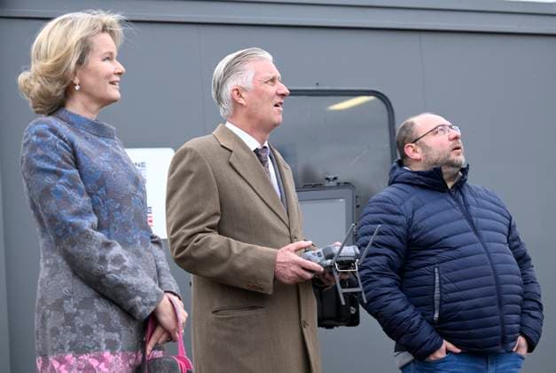 King Philippe and Queen Mathilde visit Walloon Brabant NIVELLES - LA HULPE, BELGIUM - DECEMBER 02 : King Philippe and Queen Mathilde visit the province of Walloon Brabant 1) CAP Innove, in Nivelles, an incubator for start-ups focused on sustainability (ID2Green), food (ID2Food) and autonomous systems (ID2Move) and drone demonstration on December 2, 2025 in Nivelles - La Hulpe, Belgium, 02 12 2025 Nivelles - La Hulpe Belgium  Copyright: xDidierxLebrunx