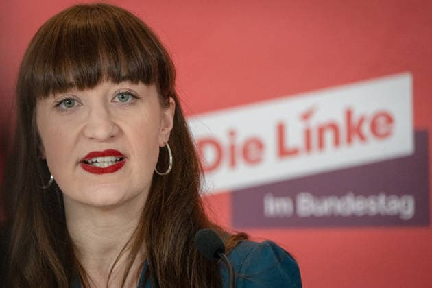 Heidi Reichinnek, Fraktionsvorsitzende Die Linke, im Deutschen Bundestag, Fraktionsebene;Heidi Reichinnek, Fraktionsvorsitzende Die Linke, im Deutschen Bundestag, Fraktionsebene, Berlin Berlin Deutschland Bundestag, Fraktionsebene