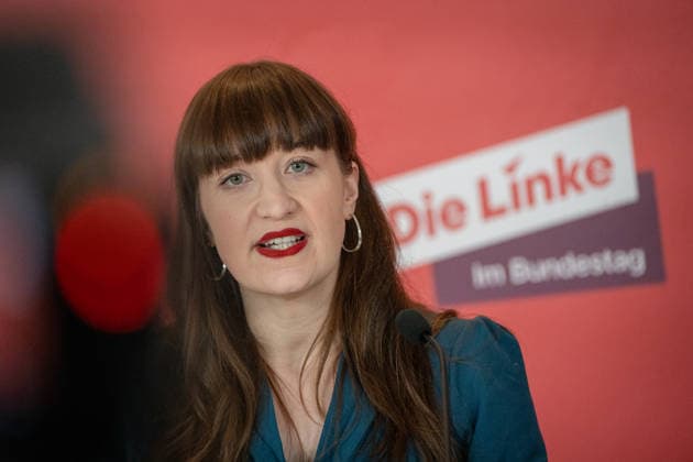 Heidi Reichinnek, Fraktionsvorsitzende Die Linke, im Deutschen Bundestag, Fraktionsebene;Heidi Reichinnek, Fraktionsvorsitzende Die Linke, im Deutschen Bundestag, Fraktionsebene, Berlin Berlin Deutschland Bundestag, Fraktionsebene