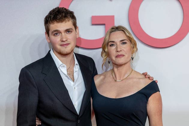 December 3, 2025, London, United Kingdom: Joe Anders and Kate Winslet attend the Goodbye June World film premiere at Curzon Mayfair, London. London United Kingdom - ZUMAs197 20251203_aaa_s197_146 Copyright: xPhilxLewisx
