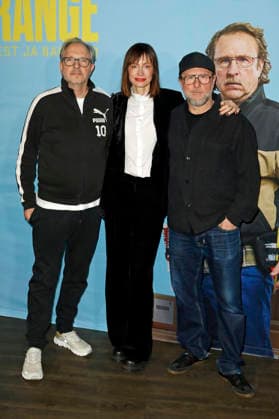 Olli Dittrich, Katharina Marie Schubert und Bjarne Mädel bei der Preview der NDR Komödie Prange - Man ist ja Nachbar im UCI Mundsburg, Hamburg, 03.12.2025