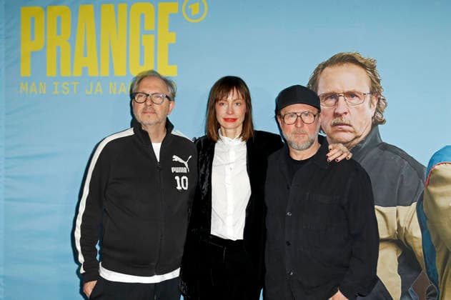 Olli Dittrich, Katharina Marie Schubert und Bjarne Mädel bei der Preview der NDR Komödie Prange - Man ist ja Nachbar im UCI Mundsburg, Hamburg, 03.12.2025
