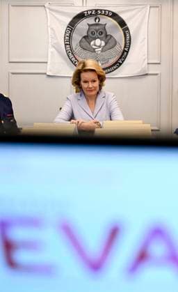 Queen Mathilde visits the Emergency Victim Assistance (EVA) BRUSSELS, BELGIUM - DECEMBER 04 : Queen Mathilde visits the Emergency Victim Assistance (EVA) unit of the Brussels Capital Ixelles police zone. EVA, created five years ago, is a specialised police service that supports victims of sexual and or domestic violence (Presentation of the EVA unit, visit to the video-recorded interview room and explanations by two members of the unit, tour of the victim interview room, presentation and testimony from a victim and meeting with the judicial assistance dog) on December 4, 2025 in Brussels, Belgium, 04 12 2025 Brussels Belgium  Copyright: xDidierxLebrunx