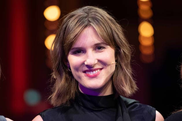 Preistraegerin Sophie von der TANN, Portraet, Porträt, Portrait, Angeschnittenes Einzelbild, Einzelmotiv, Hanns-Joachim-Friedrichs-Preis 2025, Verleihung am 04.12.2025, in Koeln.