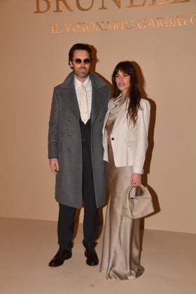 Rome, Cinecitta Studios Premiere of the Film Brunello Il Visionario Garbato , In the photo: Gauthier René Fermon Alison Toby  Copyright: xVincenzoxLandix xipa-agency.netx xVincenzoxLandix IPA_Agency_IPA68756622