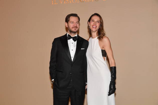 Rome, Cinecitta Studios Premiere of the Film Brunello Il Visionario Garbato , In the photo: Alessandro Cattelan Ludovica Sauer  Copyright: xVincenzoxLandix xipa-agency.netx xVincenzoxLandix IPA_Agency_IPA68756679