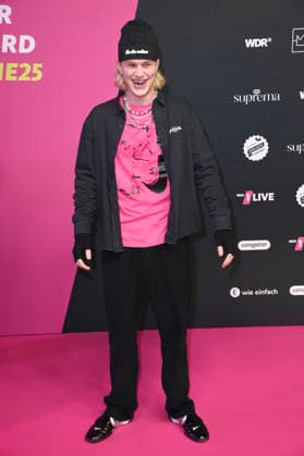 Noah Kraus bei der 26. Verleihung der 1Live Krone 2025 im Lokschuppen. Bielefeld, 04.12.2025
