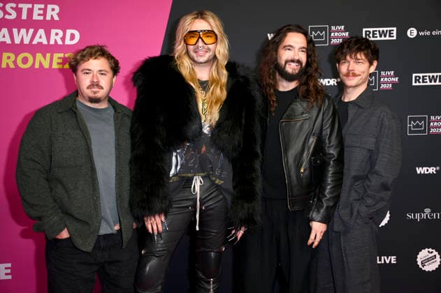 Tokio Hotel bei der 26. Verleihung der 1Live Krone 2025 im Lokschuppen. Bielefeld, 04.12.2025
