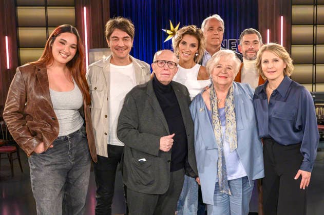 Alex Mariah Peter, Matze Knop, Reiner Calmund, Anna-Maria Zimmermann, Klaus W. Schmidt, Margot Schmitt, Micky Beisenherz und Susan Link bei der Aufzeichnung der WDR-Talkshow Kölner Treff im WDR Studio BS 3. Köln, 04.12.2025