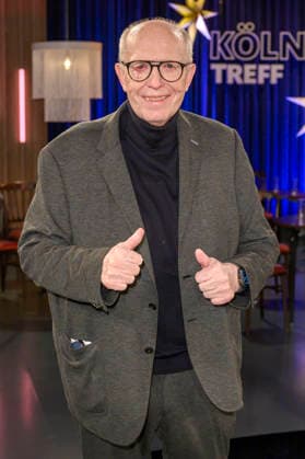 Reiner Calmund bei der Aufzeichnung der WDR-Talkshow Kölner Treff im WDR Studio BS 3. Köln, 04.12.2025