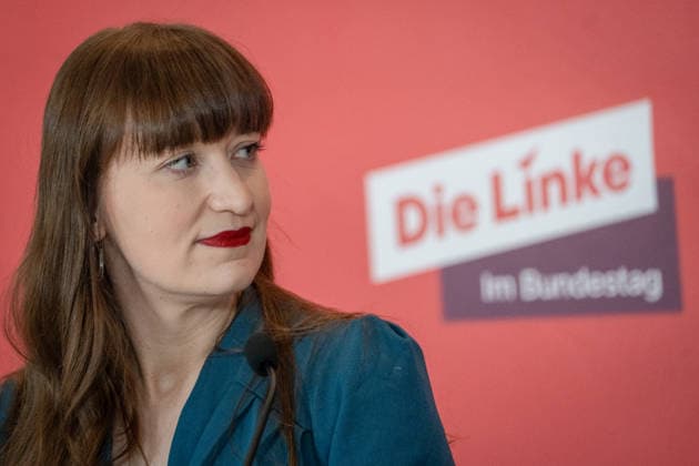 Heidi Reichinnek, Fraktionsvorsitzende Die Linke, im Deutschen Bundestag, Fraktionsebene;Heidi Reichinnek, Fraktionsvorsitzende Die Linke, im Deutschen Bundestag, Fraktionsebene, Berlin Berlin Deutschland Bundestag, Fraktionsebene