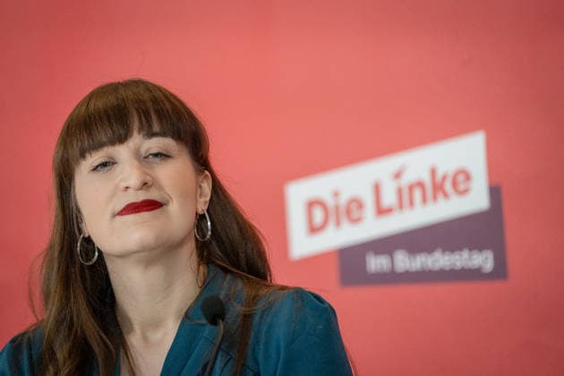Heidi Reichinnek, Fraktionsvorsitzende Die Linke, im Deutschen Bundestag, Fraktionsebene;Heidi Reichinnek, Fraktionsvorsitzende Die Linke, im Deutschen Bundestag, Fraktionsebene, Berlin Berlin Deutschland Bundestag, Fraktionsebene
