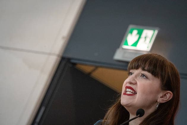 Heidi Reichinnek, Fraktionsvorsitzende Die Linke, im Deutschen Bundestag, Fraktionsebene;Heidi Reichinnek, Fraktionsvorsitzende Die Linke, im Deutschen Bundestag, Fraktionsebene, Berlin Berlin Deutschland Bundestag, Fraktionsebene