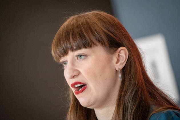 Heidi Reichinnek, Fraktionsvorsitzende Die Linke, im Deutschen Bundestag, Fraktionsebene;Heidi Reichinnek, Fraktionsvorsitzende Die Linke, im Deutschen Bundestag, Fraktionsebene, Berlin Berlin Deutschland Bundestag, Fraktionsebene