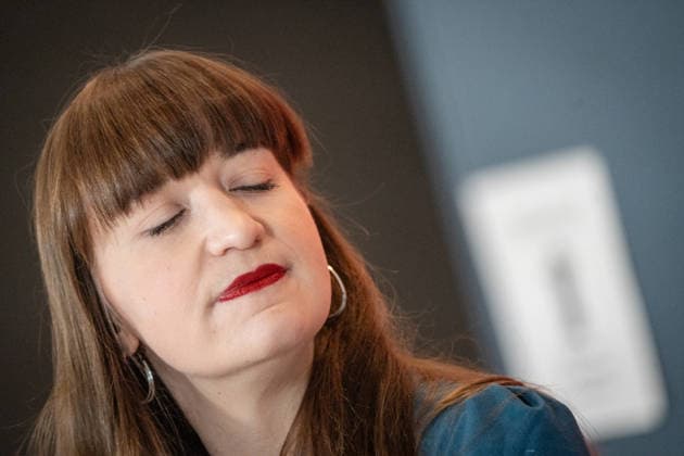 Heidi Reichinnek, Fraktionsvorsitzende Die Linke, im Deutschen Bundestag, Fraktionsebene;Heidi Reichinnek, Fraktionsvorsitzende Die Linke, im Deutschen Bundestag, Fraktionsebene, Berlin Berlin Deutschland Bundestag, Fraktionsebene