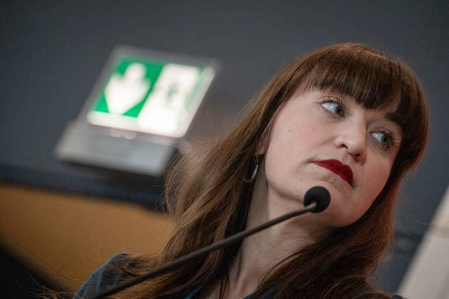 Heidi Reichinnek, Fraktionsvorsitzende Die Linke, im Deutschen Bundestag, Fraktionsebene;Heidi Reichinnek, Fraktionsvorsitzende Die Linke, im Deutschen Bundestag, Fraktionsebene, Berlin Berlin Deutschland Bundestag, Fraktionsebene