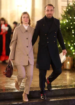 Members Of The Royal Family Attend The Together At Christmas Carol Service LONDON, ENGLAND - DECEMBER 05: Alizee Thevenet and James Middleton depart from the Together At Christmas Carol Service at Westminster Abbey on December 05, 2025 in London, England. Led by The Princess and supported by The Royal Foundation, the annual event offered a chance to pause and reflect on the values of love, compassion, and the connections we share. The service also highlighted remarkable individuals from across the UK who have demonstrated extraordinary kindness, empathy, and support within their communities., Credit:Chris Jackson Avalon United Kingdom, England, London, Westminster Abbey  Copyright: xChrisxJacksonx xAvalonx 1056828460