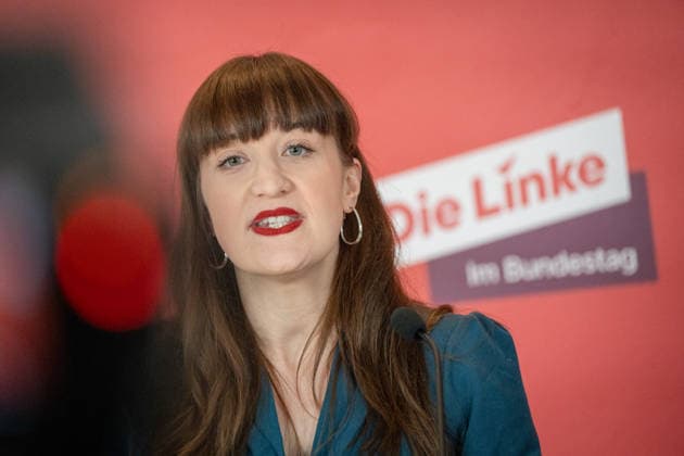 Heidi Reichinnek, Fraktionsvorsitzende Die Linke, im Deutschen Bundestag, Fraktionsebene;Heidi Reichinnek, Fraktionsvorsitzende Die Linke, im Deutschen Bundestag, Fraktionsebene, Berlin Berlin Deutschland Bundestag, Fraktionsebene