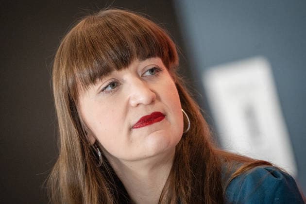 Heidi Reichinnek, Fraktionsvorsitzende Die Linke, im Deutschen Bundestag, Fraktionsebene;Heidi Reichinnek, Fraktionsvorsitzende Die Linke, im Deutschen Bundestag, Fraktionsebene, Berlin Berlin Deutschland Bundestag, Fraktionsebene