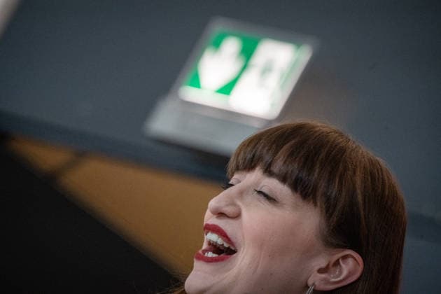 Heidi Reichinnek, Fraktionsvorsitzende Die Linke, im Deutschen Bundestag, Fraktionsebene;Heidi Reichinnek, Fraktionsvorsitzende Die Linke, im Deutschen Bundestag, Fraktionsebene, Berlin Berlin Deutschland Bundestag, Fraktionsebene