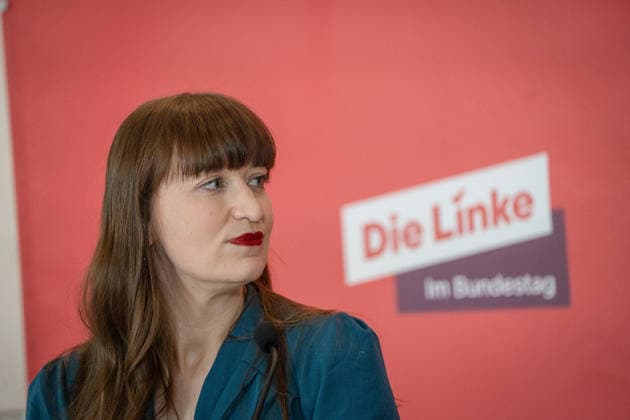 Heidi Reichinnek, Fraktionsvorsitzende Die Linke, im Deutschen Bundestag, Fraktionsebene;Heidi Reichinnek, Fraktionsvorsitzende Die Linke, im Deutschen Bundestag, Fraktionsebene, Berlin Berlin Deutschland Bundestag, Fraktionsebene