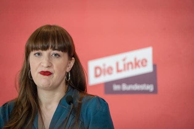 Heidi Reichinnek, Fraktionsvorsitzende Die Linke, im Deutschen Bundestag, Fraktionsebene;Heidi Reichinnek, Fraktionsvorsitzende Die Linke, im Deutschen Bundestag, Fraktionsebene, Berlin Berlin Deutschland Bundestag, Fraktionsebene