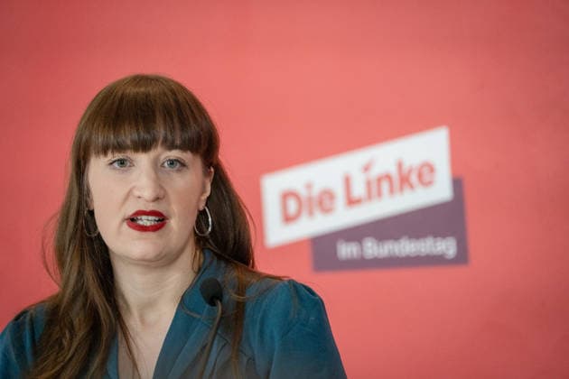 Heidi Reichinnek, Fraktionsvorsitzende Die Linke, im Deutschen Bundestag, Fraktionsebene;Heidi Reichinnek, Fraktionsvorsitzende Die Linke, im Deutschen Bundestag, Fraktionsebene, Berlin Berlin Deutschland Bundestag, Fraktionsebene