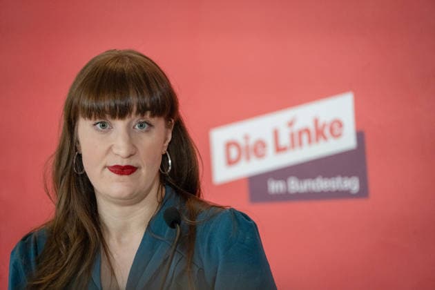 Heidi Reichinnek, Fraktionsvorsitzende Die Linke, im Deutschen Bundestag, Fraktionsebene;Heidi Reichinnek, Fraktionsvorsitzende Die Linke, im Deutschen Bundestag, Fraktionsebene, Berlin Berlin Deutschland Bundestag, Fraktionsebene