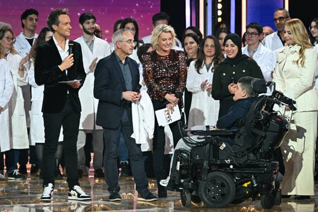 The Telethon show in Paris FA Researcher Serge Braun speaks during the Telethon show on France Television in Paris on December 5, 2025. Photo by Firas Abdullah ABACAPRESS.COM Paris Ile-de-France France  Copyright: xAbdullahxFiras ABACAx