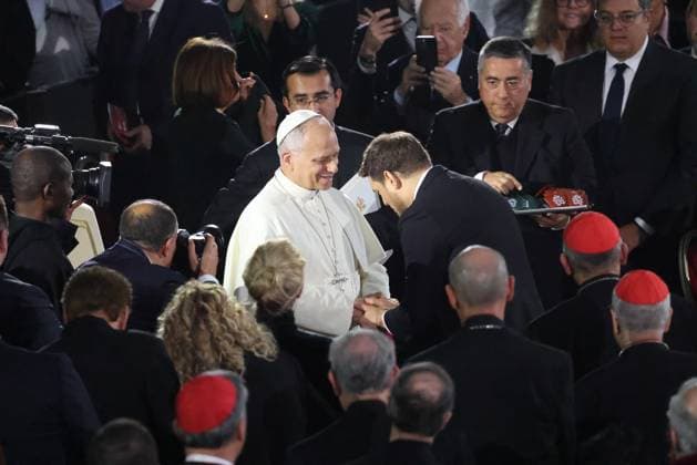December 6, 2025, Rome, Rome, Italy: Pope Leo XIV attends the concert for the poor with Canadian singer Michael Steven Buble and Serena Autieri held in the Paul VI Hall in the Vatican. Vatican City 06 12 2025 Rome Italy  - ZUMAa289 20251206_zia_a289_120 Copyright: xMariaxLauraxAntonellix