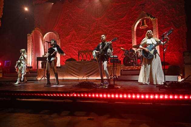 The Last Dinner Party performing at Brixton Academy LONDON, ENGLAND - DECEMBER 07: Emily Roberts, Abigail Morris, Lizzie Mayland and Georgia Davies of ˜The Last Dinner Party™ performing at Brixton Academy on December 07, 2025 in London, England. CAP MAR MAR Great Britain Copyright: xMartinxHarris CapitalxPicturesx