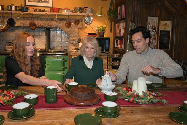 Queen Camilla visits the set of the TV Show Rivals Queen Camilla visits the set of the TV Show Rivals in Bristol, UK, on the 8th December 2025. Picture by Anthony Upton WPA-Pool Bristol Bristol United Kingdom  WHA-0806