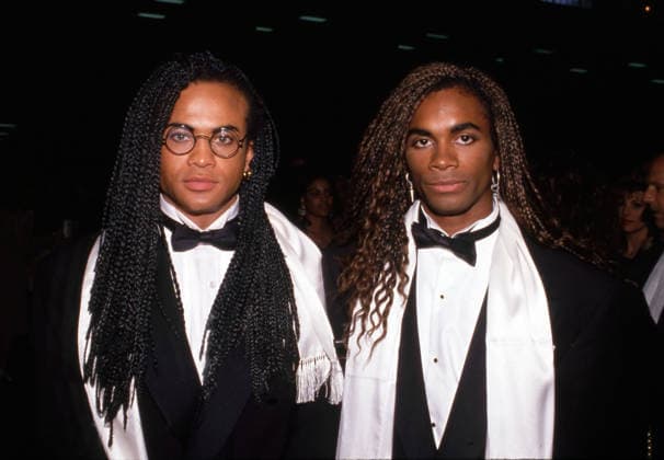Milli Vanilli - Fab Morvan and Rob Pilatus of Milli Vanilli at the 17th Annual American Music Awards on January 22, 1990 at the Shrine Auditorium in Los Angeles, California. Copyright: xRalphxDominguez MediaPunchx