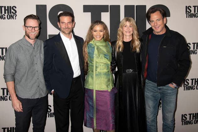 Weston Middleton, Bradley Cooper, Andra Day, Laura Dern und Will Arnett beim Special Screening des Kinofilms Is This Thing On? im DGA Theater. New York, 10.12.2025