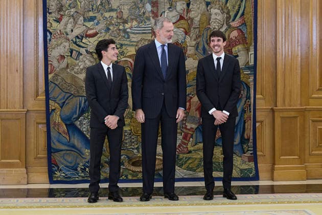 The King receives Marc and Álex Márquez Alentà, champion and runner-up of MotoGP 2025 The King, Felipe VI, receives in audience Marc and Álex Márquez Alentà, champion and runner-up of MotoGP 2025, at the Zarzuela Palace, on December 11, 2025, in Madrid Spain 11 DECEMBER 2025 Jesús Hellí Espana  Copyright: xJesusxHellinx 7163635