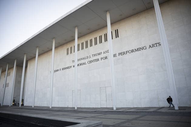 Donald Trump and John F. Kennedy Center WASHINGTON DC, UNITED STATES - DECEMBER 29: A view of the John F. Kennedy Center for the Performing Arts which was recently renamed the The Donald J. Trump and John F. Kennedy Memorial Center for the performing arts in Washington, DC on December 29, 2025. Celal Gunes Anadolu Washington United States. Editorial use only. Please get in touch for any other usage.  Copyright: x2025xAnadoluxCelalxGunesx