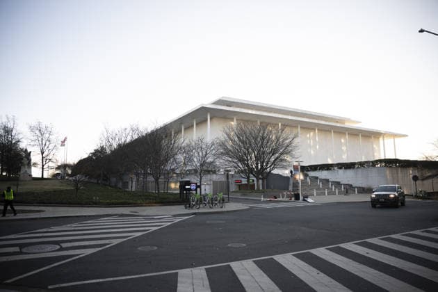 Donald Trump and John F. Kennedy Center WASHINGTON DC, UNITED STATES - DECEMBER 29: A view of the John F. Kennedy Center for the Performing Arts which was recently renamed the The Donald J. Trump and John F. Kennedy Memorial Center for the performing arts in Washington, DC on December 29, 2025. Celal Gunes Anadolu Washington United States. Editorial use only. Please get in touch for any other usage.  Copyright: x2025xAnadoluxCelalxGunesx