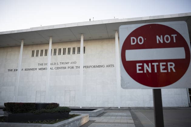 Donald Trump and John F. Kennedy Center WASHINGTON DC, UNITED STATES - DECEMBER 29: A view of the John F. Kennedy Center for the Performing Arts which was recently renamed the The Donald J. Trump and John F. Kennedy Memorial Center for the performing arts in Washington, DC on December 29, 2025. Celal Gunes Anadolu Washington United States. Editorial use only. Please get in touch for any other usage.  Copyright: x2025xAnadoluxCelalxGunesx