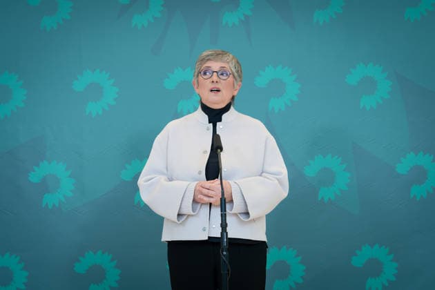 Pressestatement, Bündnis 90 Die Grünen, Britta Haßelmann Pressestatement, Reichstagsgebäude, Bundestagsfraktion, Bündnis 90 Die Grünen, Vorsitzende, Britta Haßelmann Berlin Berlin GER