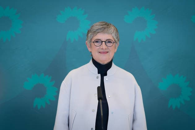Pressestatement, Bündnis 90 Die Grünen, Britta Haßelmann Pressestatement, Reichstagsgebäude, Bundestagsfraktion, Bündnis 90 Die Grünen, Vorsitzende, Britta Haßelmann Berlin Berlin GER