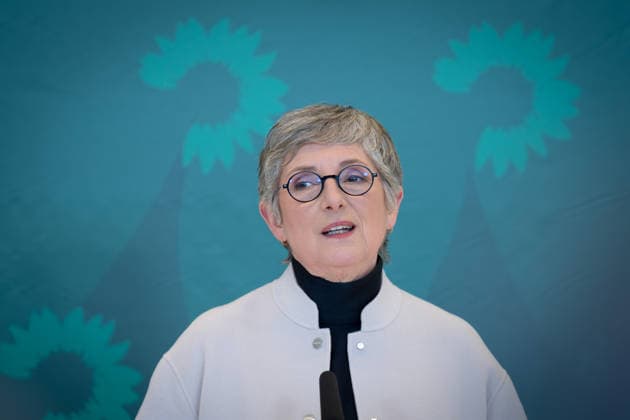 Pressestatement, Bündnis 90 Die Grünen, Britta Haßelmann Pressestatement, Reichstagsgebäude, Bundestagsfraktion, Bündnis 90 Die Grünen, Vorsitzende, Britta Haßelmann Berlin Berlin GER
