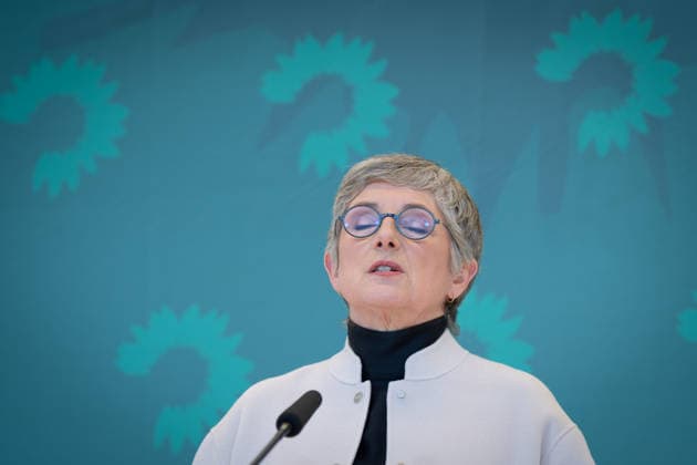 Pressestatement, Bündnis 90 Die Grünen, Britta Haßelmann Pressestatement, Reichstagsgebäude, Bundestagsfraktion, Bündnis 90 Die Grünen, Vorsitzende, Britta Haßelmann Berlin Berlin GER