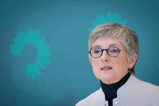 Pressestatement, Bündnis 90 Die Grünen, Britta Haßelmann Pressestatement, Reichstagsgebäude, Bundestagsfraktion, Bündnis 90 Die Grünen, Vorsitzende, Britta Haßelmann Berlin Berlin GER
