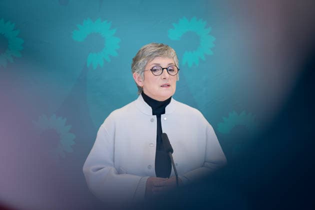 Pressestatement, Bündnis 90 Die Grünen, Britta Haßelmann Pressestatement, Reichstagsgebäude, Bundestagsfraktion, Bündnis 90 Die Grünen, Vorsitzende, Britta Haßelmann Berlin Berlin GER