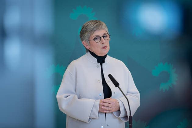 Pressestatement, Bündnis 90 Die Grünen, Britta Haßelmann Pressestatement, Reichstagsgebäude, Bundestagsfraktion, Bündnis 90 Die Grünen, Vorsitzende, Britta Haßelmann Berlin Berlin GER