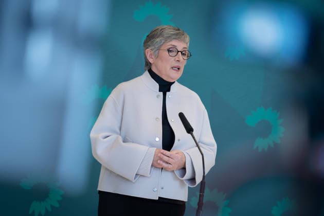 Pressestatement, Bündnis 90 Die Grünen, Britta Haßelmann Pressestatement, Reichstagsgebäude, Bundestagsfraktion, Bündnis 90 Die Grünen, Vorsitzende, Britta Haßelmann Berlin Berlin GER