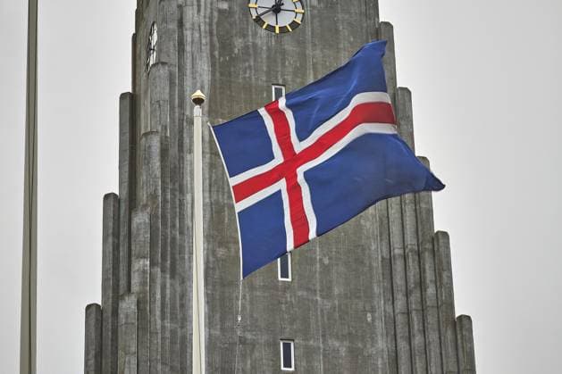Reykjavik, Island, 18.01.2026: Isländische Fahne von der Hallgrimskirkja Copyright: xdtsxNachrichtenagenturx dts_102356